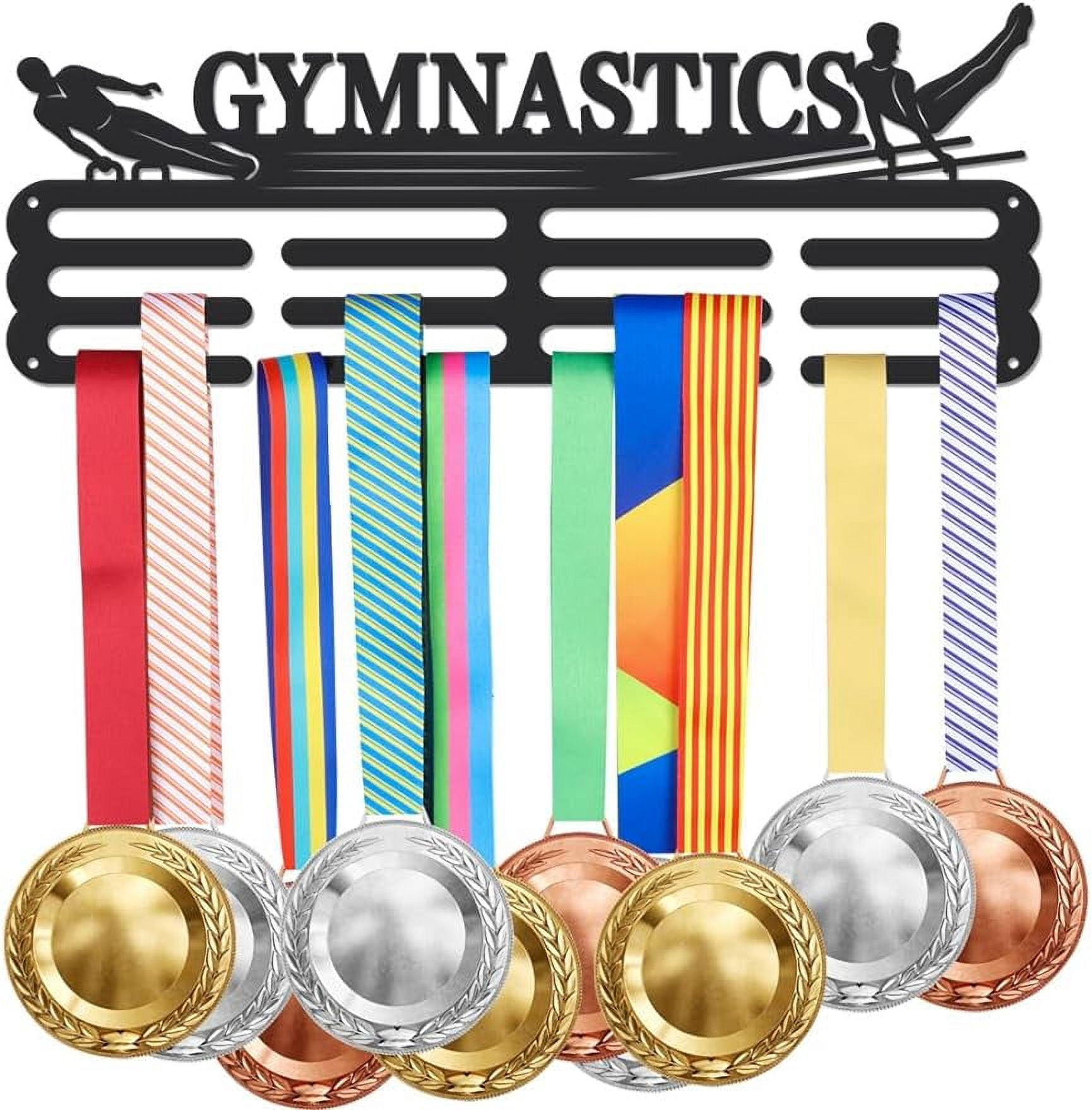 United Medals, Sport Medaille Hanger Display MARATHON Poedercoating Mat Zwart Staal Houder 3 Balkjes Voor Max 48 Medailles Muurbevestiging Montuur 1012373763