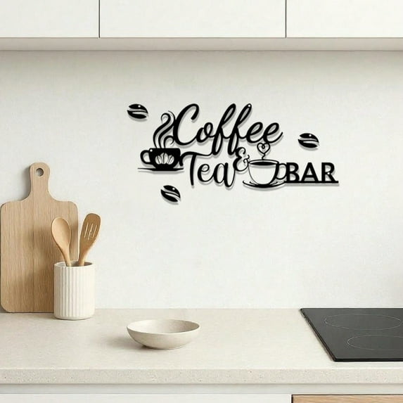 1Set Metal Coffee Bar Sign board,Rustic Coffee Bar Hanging Wall Decoration Item,Coffee Signs For Home Kitchen, Bathroom, Study And Porch Decoration,Suitable For Coffee Shops, Adding Warm Atmosphere