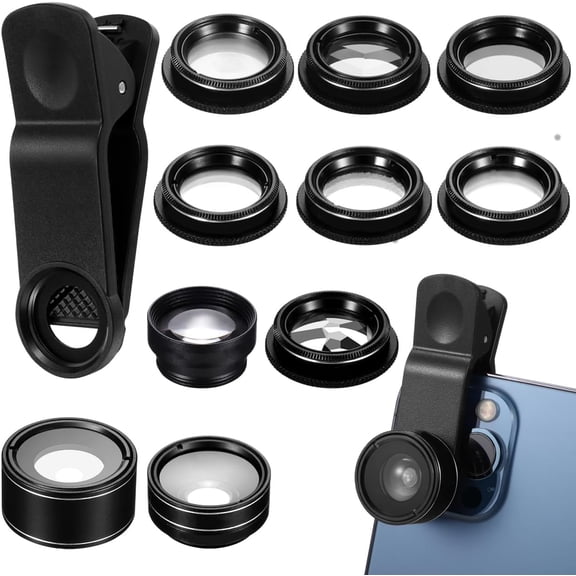 1Set Mobile Phone Lens Camera Kit with Wide Angle Macro Fisheye and More Compatibility for Stunning Photography All Smartphones