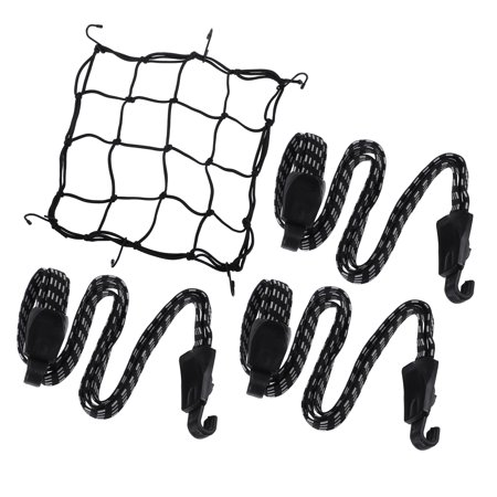 1Set Motorcycle Net and Rope 30cm Elastic Luggage Net 62cm Elastic Rope for Motorcycle and Bike
