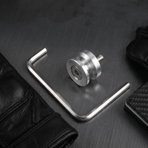 1Set Motorcycle Rear Luggage Case Spacer Aluminum Alloy Bracket Bushing Pad Plated Silver