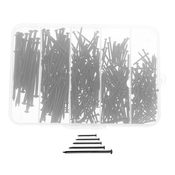 1Set Multi Size Black Wall Hanging Nails Iron Material for Secure Picture Frame Mounting