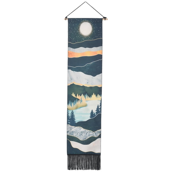 1Set Narrow Tapestry Wall Hanging Long Landscape Painting Landscape Tapestry Bedroom Vertical Tapestry