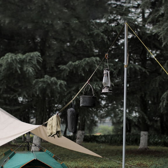 YOSADIER 1Set Professional Khaki Nylon Camping Hanger Strap for Tent Canopy and Lanterns