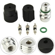 1Set Of AC A/C System Cap & Valve Cores Santech Seal Kit Air Conditioning Service R134a Direct Replacement Car Accessories