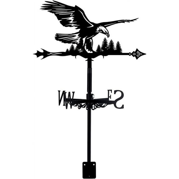 1Set Orangutan Iron Wind Direction Indicator Weathervane for Outdoor Garden Wind Measuring Tool Eagle 273x358mm