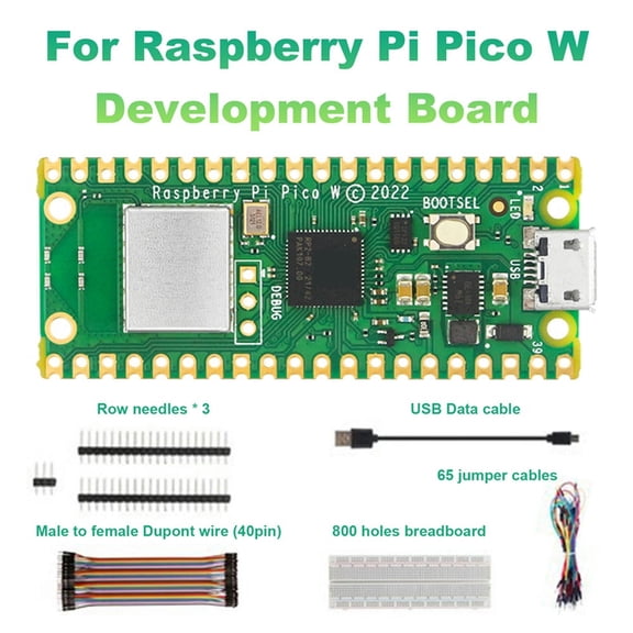 1Set PCB 51 X 21Mm RP2040 Microcontroller For Pi Pico W Development Board Extended For JUMPER Kit