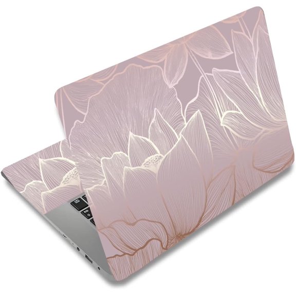 1Set PVC Sticker for Laptop July Lotus 90~270x120~380mm 3pcs/set