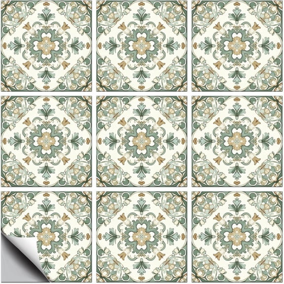 1Set PVC Wall Stickers Wall Decoration Floral 150x150x0.3mm 18pcs/set DIY
