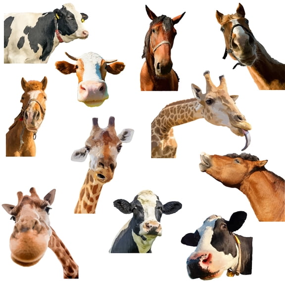 1Set PVC Wall Stickers Wall Decoration Giraffe Pattern 900x390mmDIY
