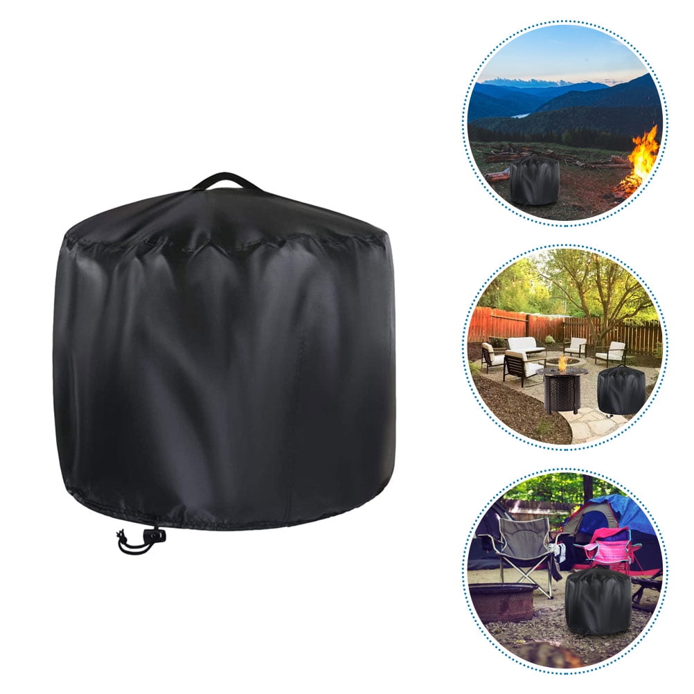 OUNONA 1 Set Waterproof Round Fire Pit Cover for Outdoor Fireplace Protector 74X74X45 5CM