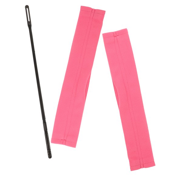 1Set Pink Flute Cleaning Cloth with Rod High Absorbency Quick Dry Bore Care for Daily Maintenance