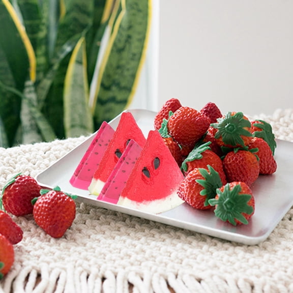 1Set Pitaya Slice Model Fruit Shaped Adornment for Creative Home and Office Decoration