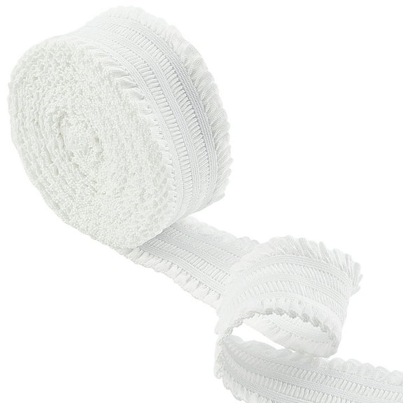 1Set Polypropylene Fiber Lacework Elastic Cords Webbing Garment Sewing Accessories White 50mm 5m