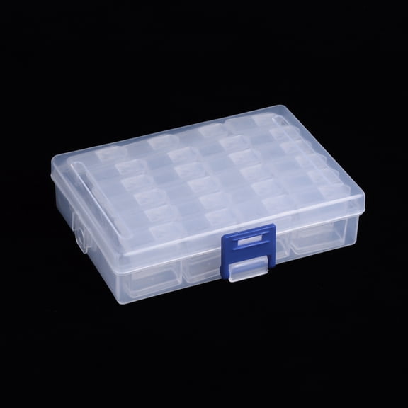 1Set Polypropylene(PP) Beads Organizer Storage Case 24PCS Polystyrene Removable Individual Box with Snap Shut Lids Clear 2.7x1.35x2.8cm 24pcs Individual Box/packing box