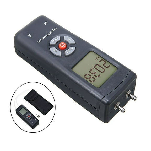 1Set Portable Manometer ABS Manometer Digital Handheld Air Vacuum Gas Pressure Gauge Meter
