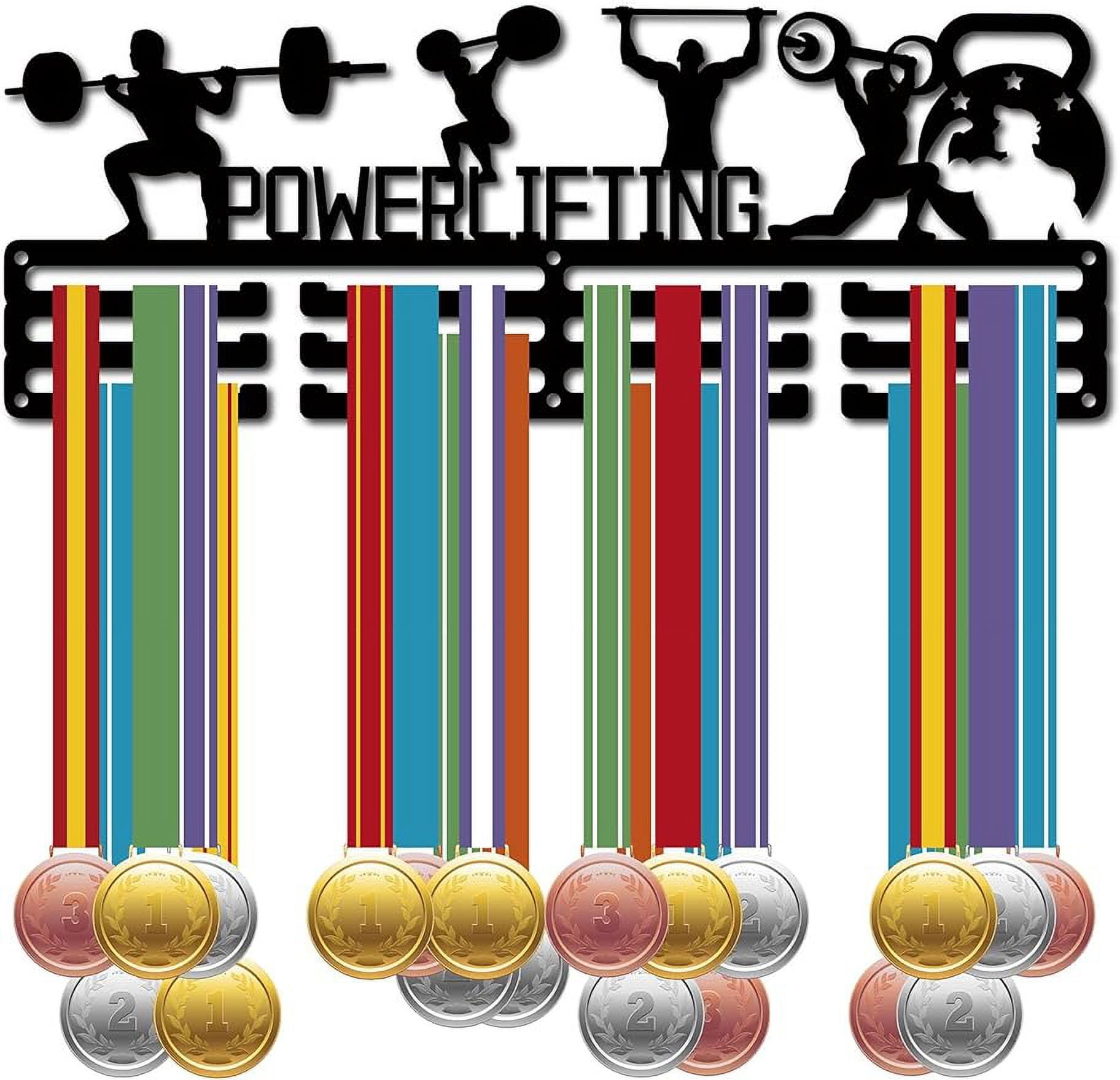 1Set Powerlifting Medal Hanger Display Sports Medal Holder Over 60 ...