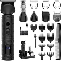 1Set Professional Mens Beard Grooming Kit T-Blade, Trimmer Electric Shaver Razor Nose Body ,Trimmer Hair Cutting Kit Cordless 7 in 1