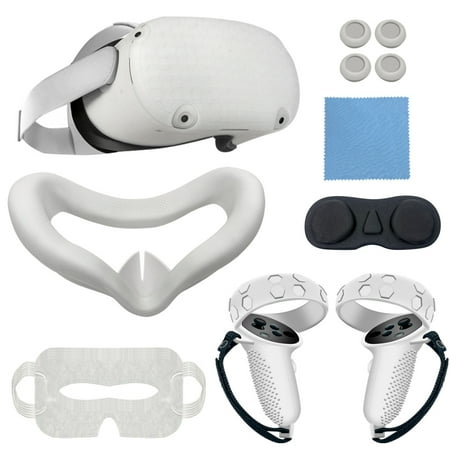 1Set Protective Case for Oculus Quest 2 Accessories All Inclusive Handle Silicone Protective Case Non-slip Anti-fall Vr Accessories