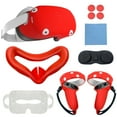 thumbnail image 1 of 1Set Protective Case for Oculus Quest 2 Accessories All Inclusive Handle Silicone Protective Case Non-slip Anti-fall Vr Accessories, 1 of 6