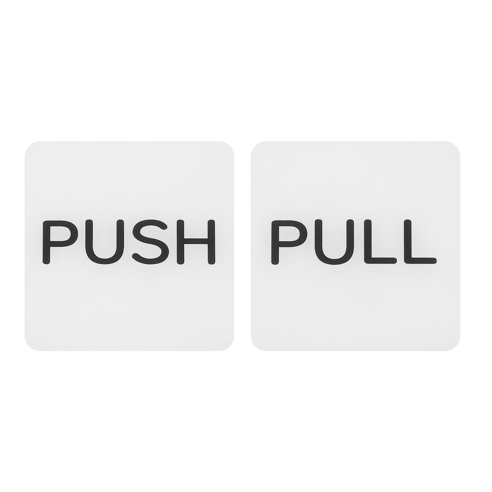 Sticker Pull Boards 1Set Push Pull Door Stickers, 3in Push and Pull Signs Plate Acrylic ...