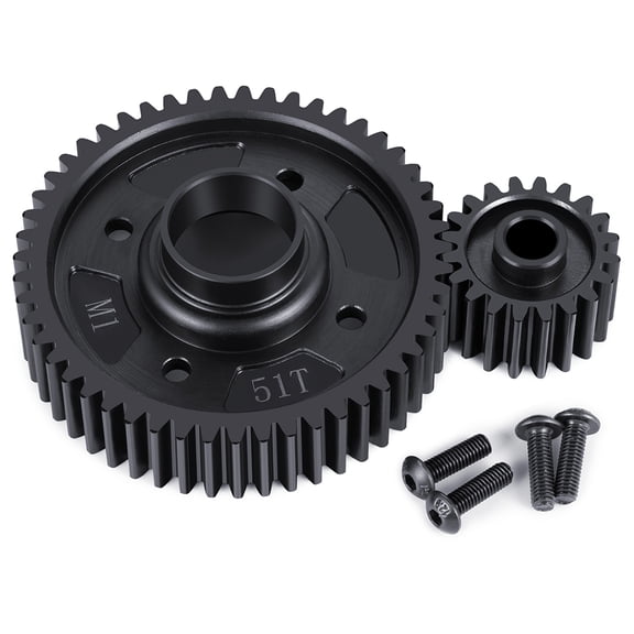 1Set Rc Car Steel Centre Differential 20T Output Gear and 51T Input Gear for 1/5 X-MAXX 8S Monster Truck Upgrade Accessories