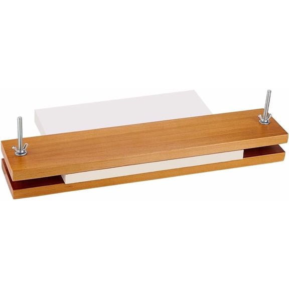 1Set Rectangle Bookbinding Tool with Screw Nut Wood Book Binding Machine Peru 80x400x15.5mm