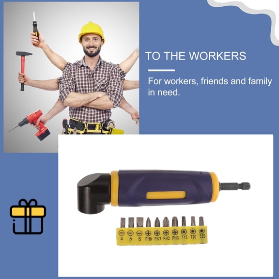 1Set Right Angle Drill Attachment with Plastic and Steel Material for Hard-to-Reach Work