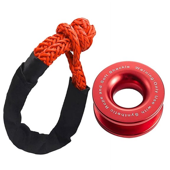 1Set Rope Shackle Synthetic Car Flexible Shackles 55000Lbs Trailer Tow Strap Pull Broke Down Winch Accessories