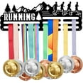 thumbnail image 1 of 1Set Running Medal Hanger Holder Display Forest Running Sports Medals Display Rack for 60+ Medals Wall Mount Iron Ribbon Hook Hanger Mountain Trees Decor Gifts for Runner, 1 of 9