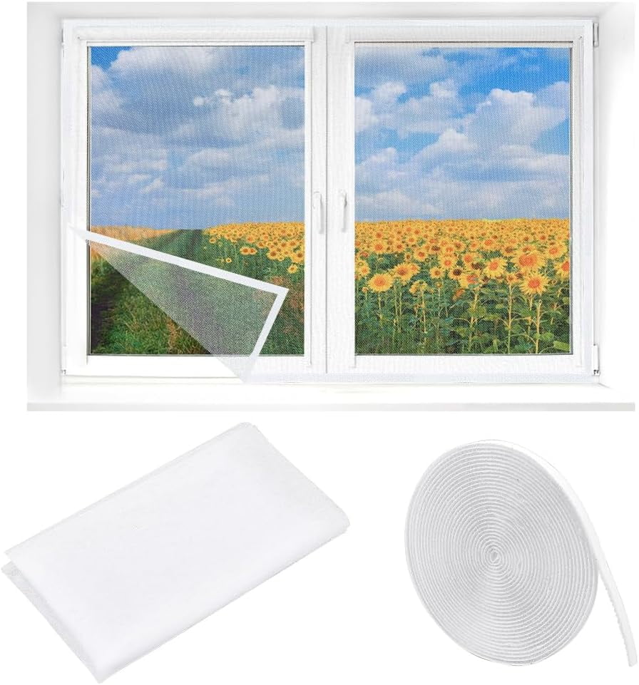 1Set Self-adhesive Nylon Net Insect Mosquito Door Window Mesh Screen ...