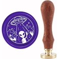 thumbnail image 1 of 1Set Spaceship Brass Sealing Wax Seal Stamp Wood Handle 3.5x1.18 inch for Envelopes Invitations, 1 of 9