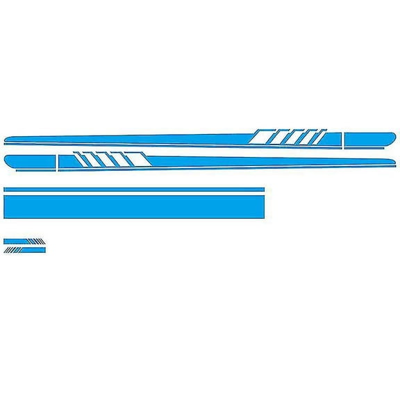 1Set Sport Racing Stripes Car Styling Door Side Skirt Sticker Auto Vinyl Decals For View , Hood, Car Side