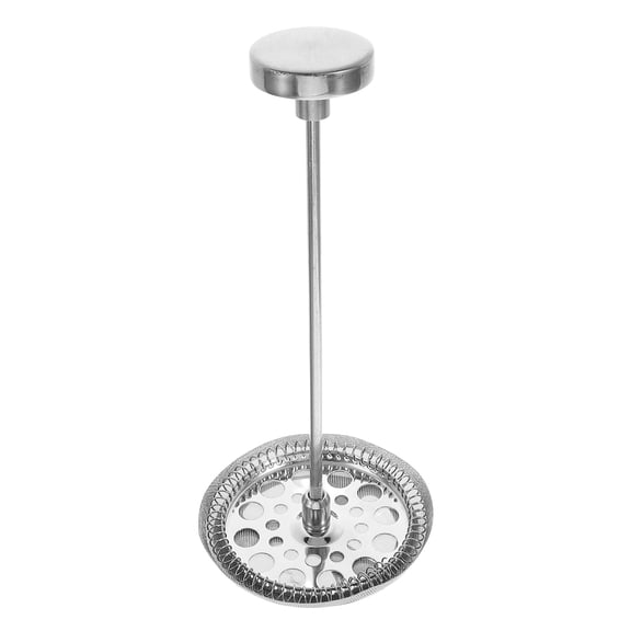 Minkissy Filter Press Stainless Steel 1Set Silver for Coffee and Tea Brewing