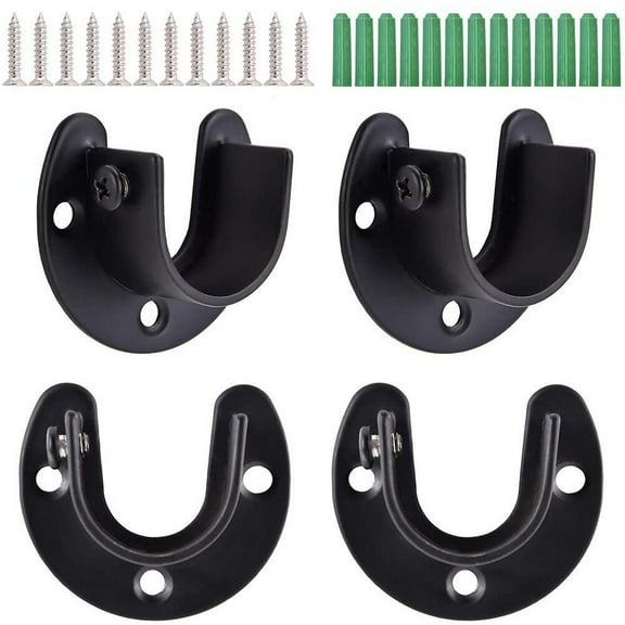 FRCOLOR Sturdy Household Products Tower Hanger with Stainless Steel Material for Home Use Black 1 Set