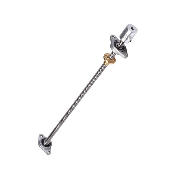 Milisten 1Set 300Mm T8 Lead Screw with Premium Aluminum Threaded Rod for 3D Printer Parts