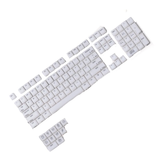 1Set Translucents ABS Silicone Keycaps 115Key Jelly Puddings Original Profile for Gamers Keyboards