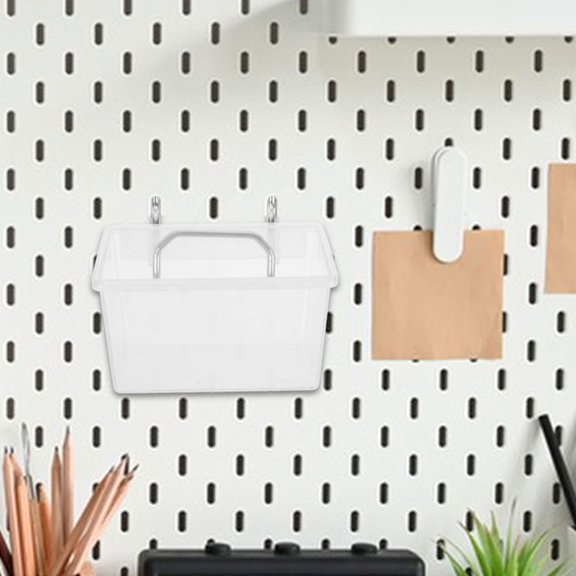 1Set Transparent Pegboard Containers with Thickened Hole Design for Home Garage Storage and Tool Organization