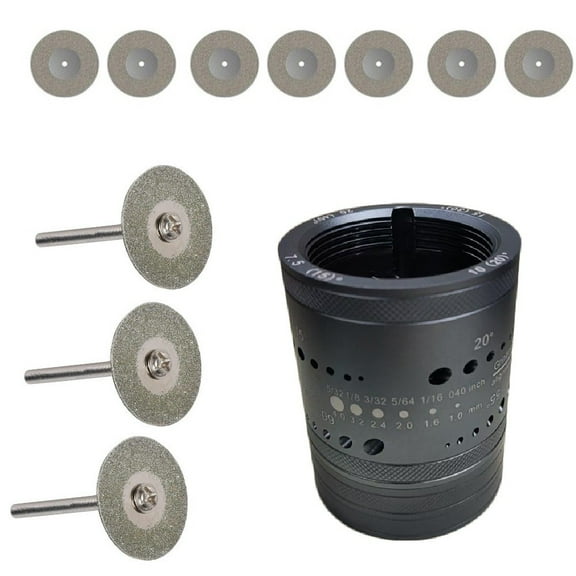 1Set Tungsten Electrode Sharpener Grinder Head Tig Welding Tool 8-Angled Hole Sharpener Double-Sided Grinding Wheels Cnc Mandrel