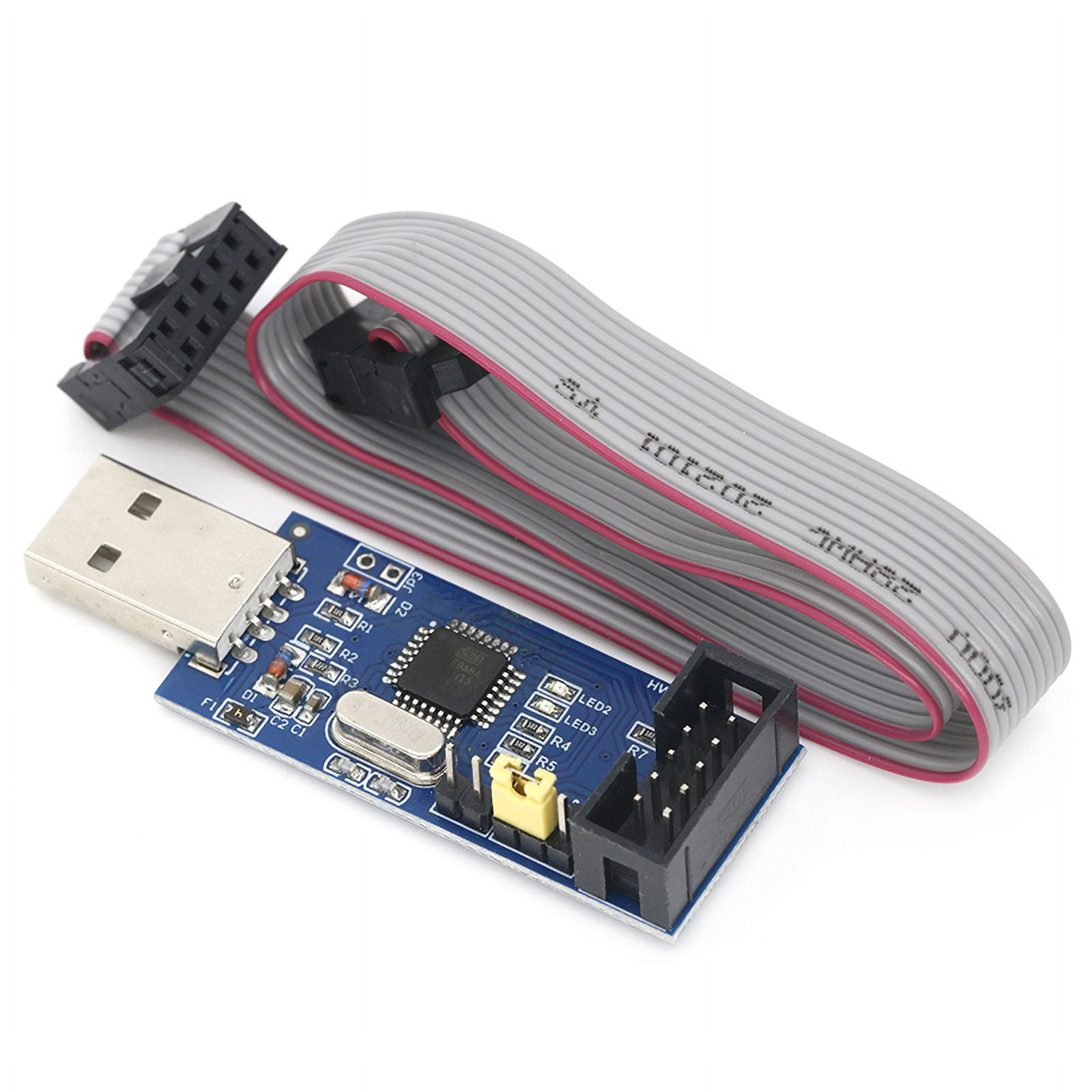 1Set USBASP USBISP AVR Programmer USB ATMEGA8 ATMEGA128 ATtiny/CAN/PWM ...