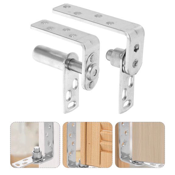 1Set Versatile Stainless Steel Swinging Door Hinge Plated Silver for Bar Counter and Car Use