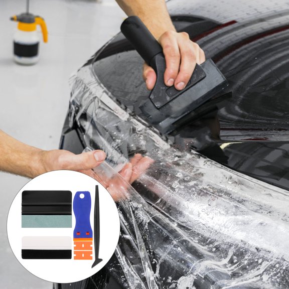 1Set Versatile Wallpaper Application Tool Kit with Firm Plastic Squeegee for Home and Automotive Use