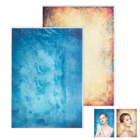 1Set Vinyl Banner Decoration Retro Gradient Color Photography Backdrops Rectangle Mixed Color 1500x1000x0.1mm 1 sheet/color