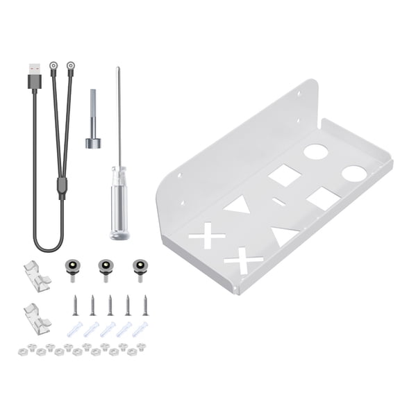 1Set Wall Mount Bracket Support Holder Charging Cable Hook Kit For PS5 Slim TAPDRA Spare Part
