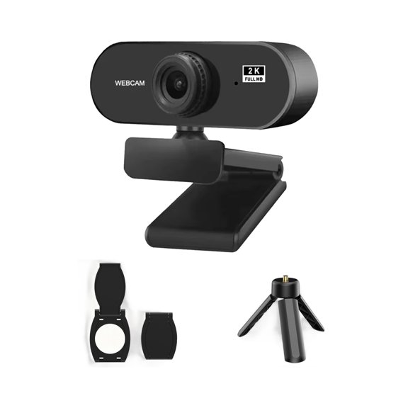 1Set Webcam And Stand Set With Privacy Cover Offering 1080P/2K/4K Video For Remote Conferencing And Live Streaming