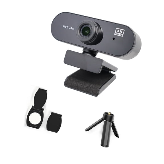 1Set Webcam And Stand Set With Privacy Cover Offering 1080P/2K/4K Video For Remote Conferencing And Live Streaming