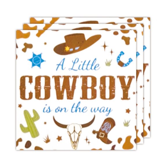 1Set Western Cowboy Party Supplies Set with Horse Designing Plates Napkins