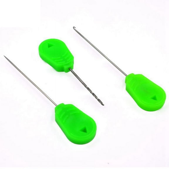 1Set Wholesale Bait Needle Tool Set Carp Fishing Stringer needle Rigging Bait Needle Kit Tool (Hook+Stringer+Drill),1 Piece * Hook Needle 1 Piece * Stringer Needle 1 Piece * Drill Needle,green