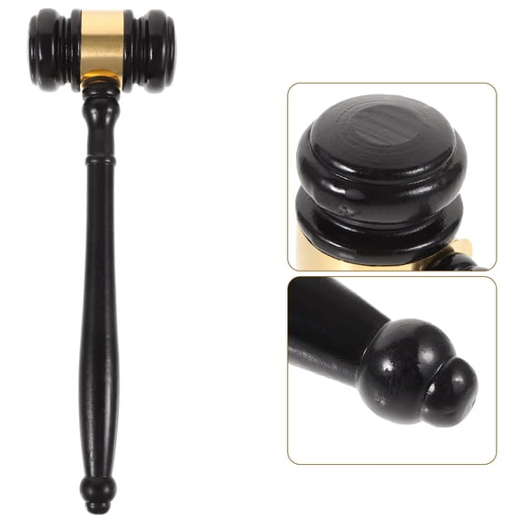 1Set Wood Auction Hammer for Judge Simple Design Style 3 Suitable for Courtroom Use and Auction Events
