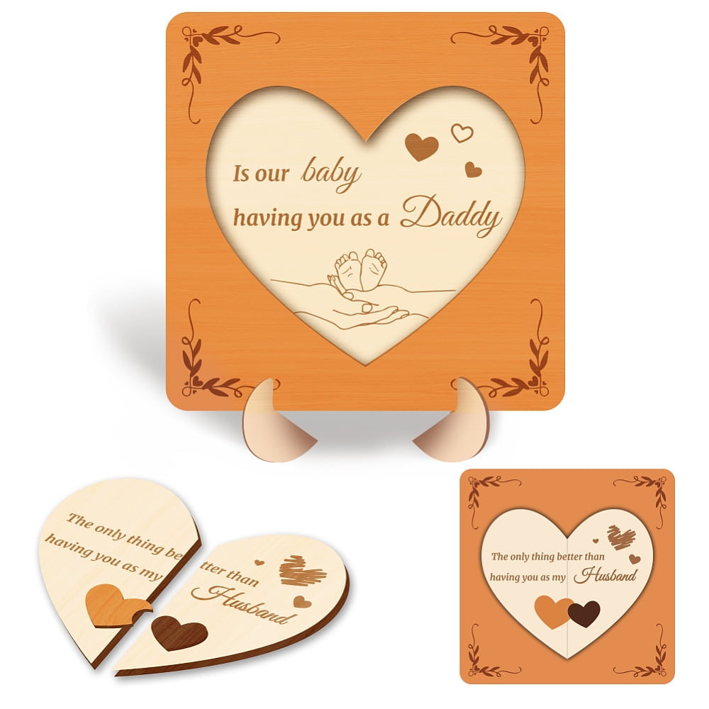 Personalized Heart-Shaped Wooden Photo Keychain - Engraved Beige Beech Wood, 1.5" X 1.9"